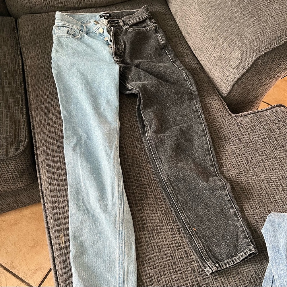 Playboy Jeans Half Blue & Black